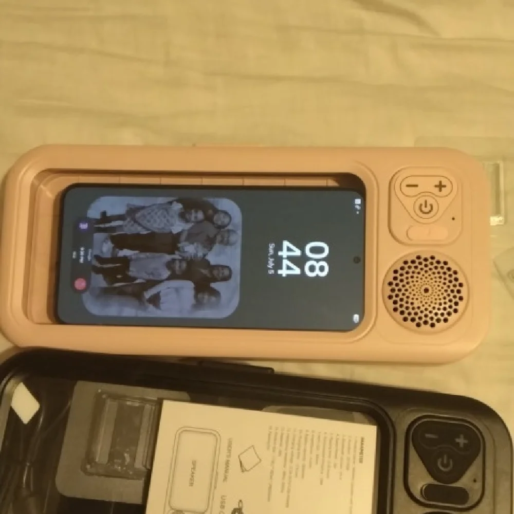 Wireless Bluetooth Shower Speaker Phone Holder - Pink